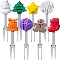 Vista 14 de Cucharas y tenedores para aperitivos, 6 piezas, dinosaurio, acero inoxidable y silicona, pequeñas cucharas de cóctel y tenedores para frutas, queso