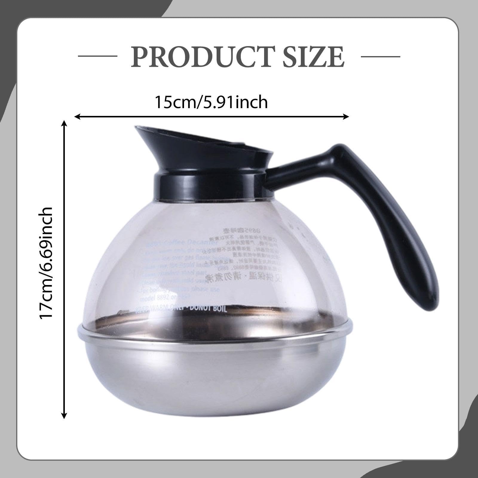 Sharplace Kaffeekanne, Karaffe, Wasserkocher, Kaffeezubehör, Teil, Wiederverwendbare Teekanne, 1,8 l, Karaffe für Küche, Büro, Camping, Café, Kaffee, Brüher