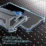 iphone 7 plus Case, Lwgon Aluminum Metal Shock Proof Frame Bumper Double Color Oxidation Aluminum Metal Case Cover for iphone 7 plus (GD blue)