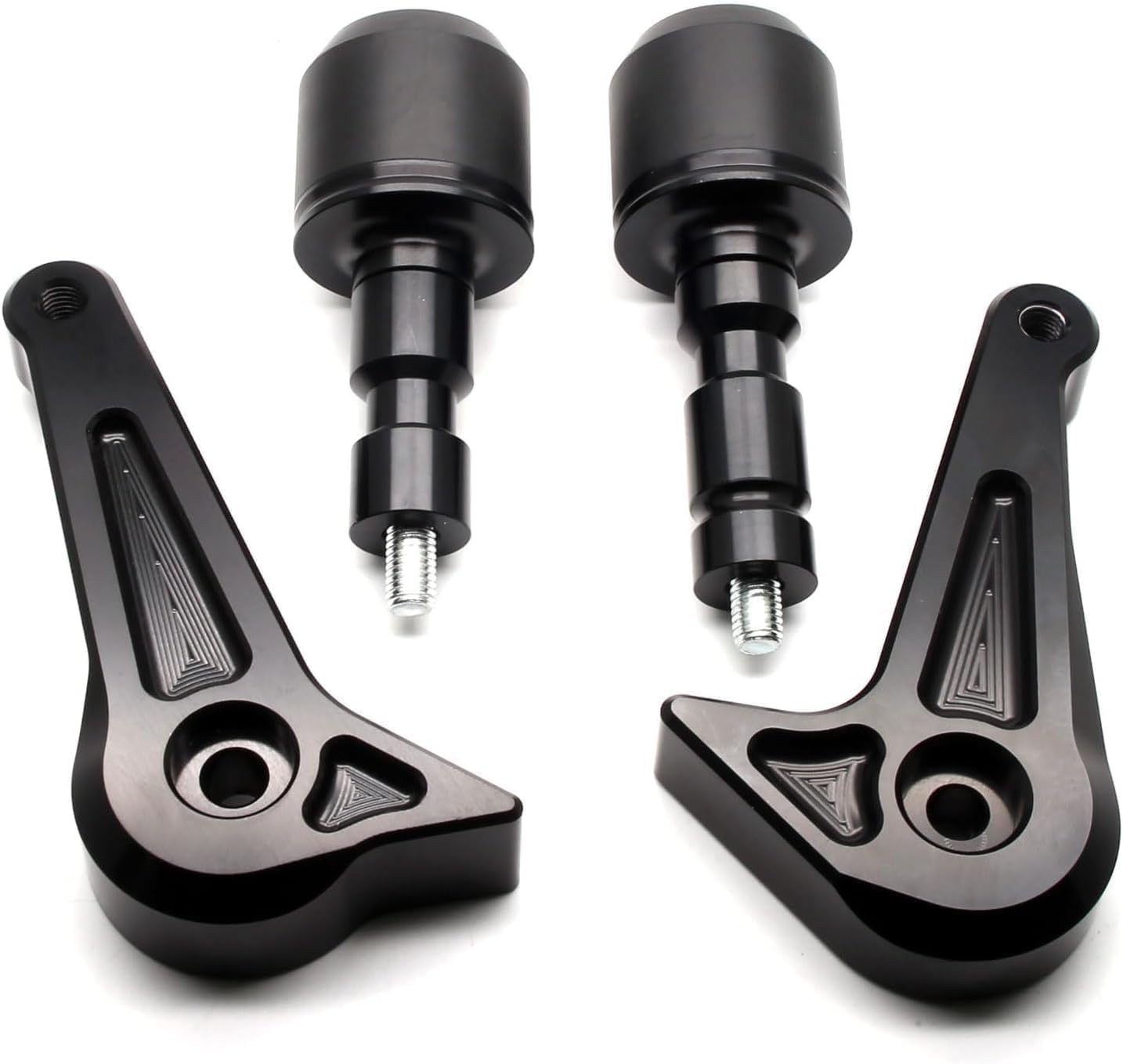 MZS Motorcycle Frame Sliders, YZF-R6 Falling Crash Protector Guards No Cut Kits CNC Black Compatible with YZF R6 2017 2018 2019 2020 2021