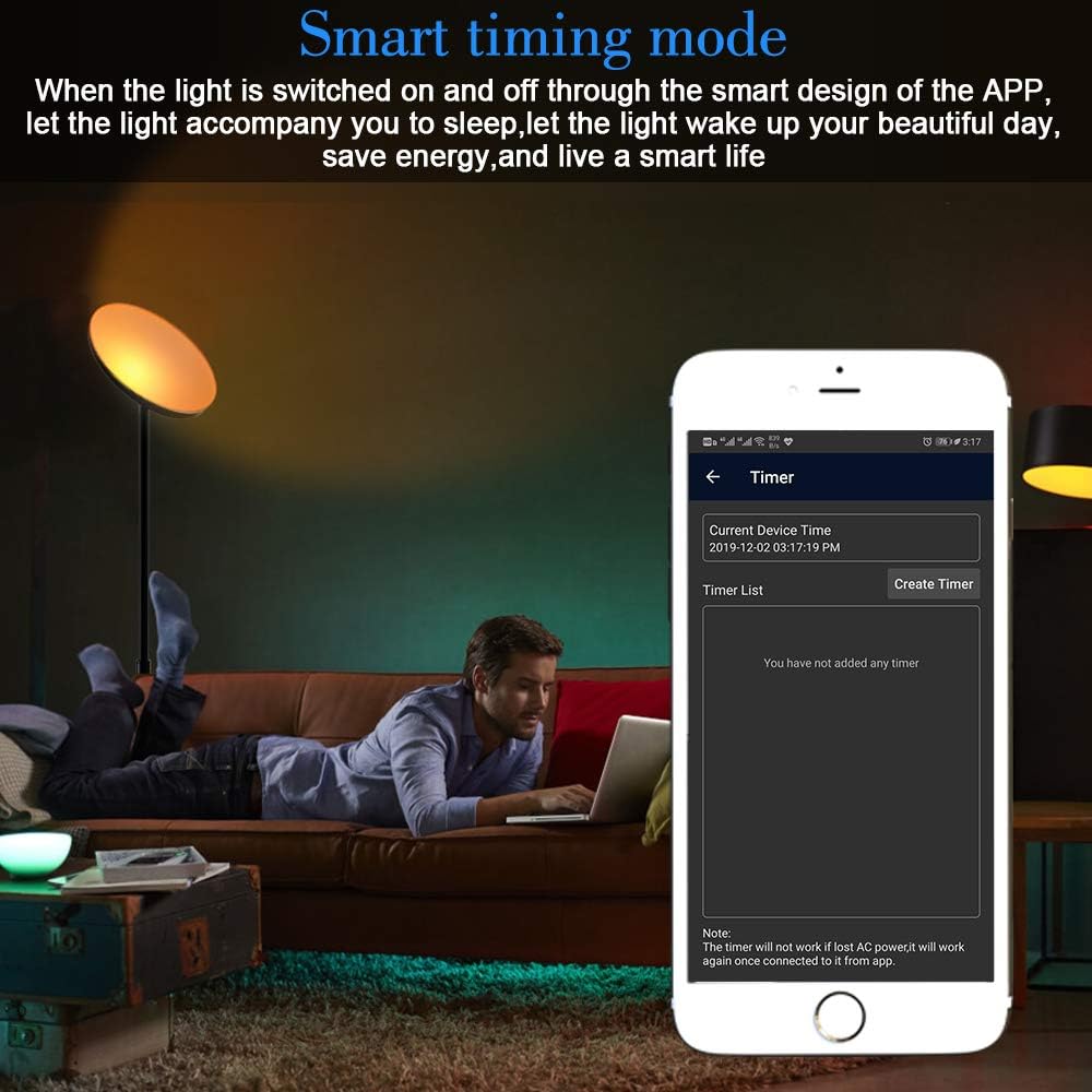 Flаѕh Dеаlѕ - 40% оƒƒ Torchiere Floor Lamp, WiFi Smart 24W 66.9 inch Modern RGBWC LED Floor Light Dimmable 2000 LM Corner Standing Light for Bedrooom Living Rooms, Compatible with Alexa & Google Home