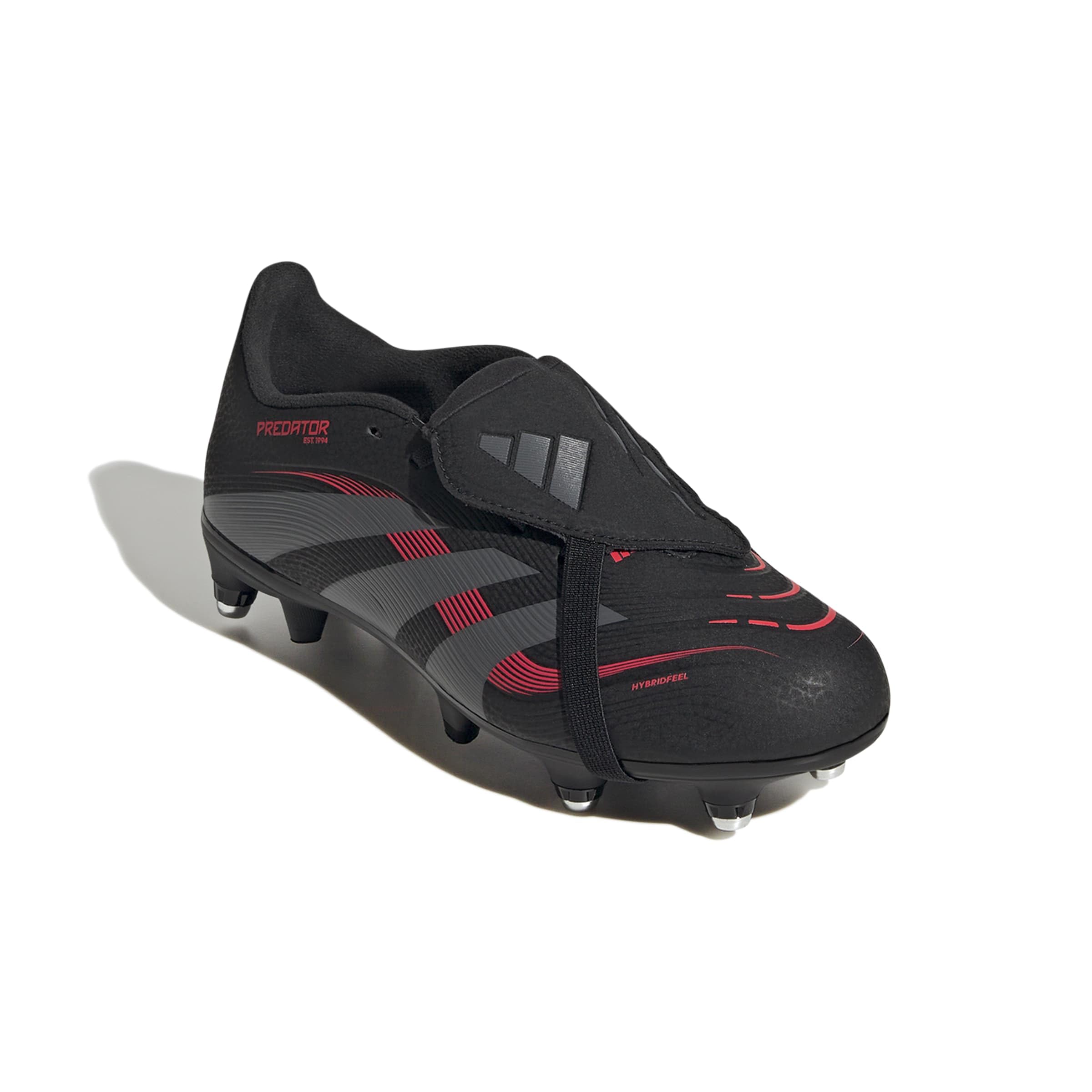 adidas Unisex Kids' Bota de fútbol Predator League con lengüeta Plegable para césped Natural húmedo
