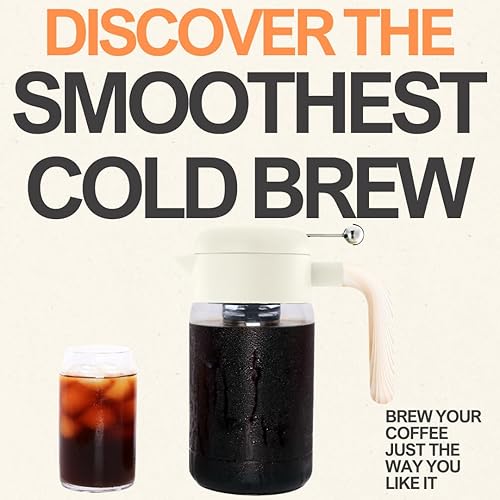 Miniatura 9 de LAFEECA Cafetera de café frío  Cafetera de té helado con tapa hermética  jarra Tritan  2 litros  68 oz  Azul Mirage