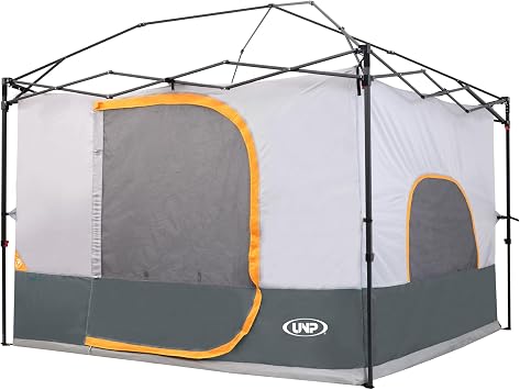 UNP Canopy Inner Tent, Camping Cube Tents for Pop Up Camping Canopy Tent, Compatible with 10 Wide Canopies Tents No Top & Frame Gray