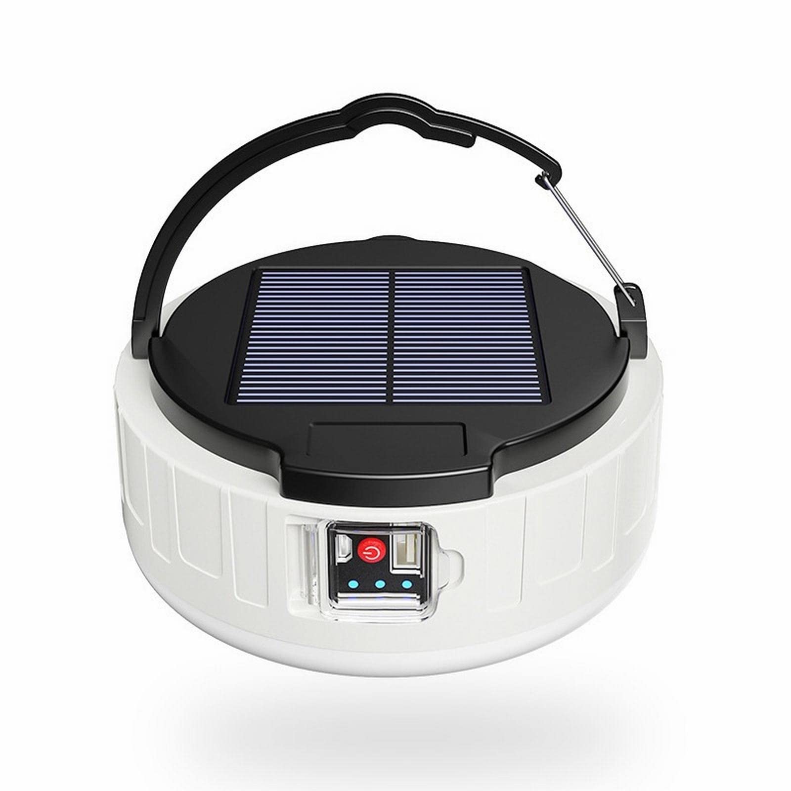 Camping-Laterne Hochleistungs-Solar-LED-Lampe mit USB-Aufladung for Zeltlampen im Freien, tragbare Laternen, Notbeleuchtung for Grillwanderungen