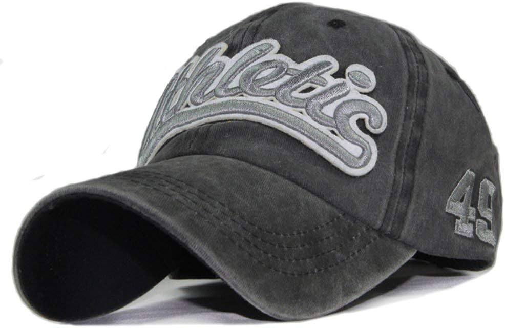 Vintage Embroidered Cotton Baseball Cap Snapback Trucker Hat Designer Fitted Hat Adult Sports Wear Cap for Camping, Hiking, Running, Golf, Travelling