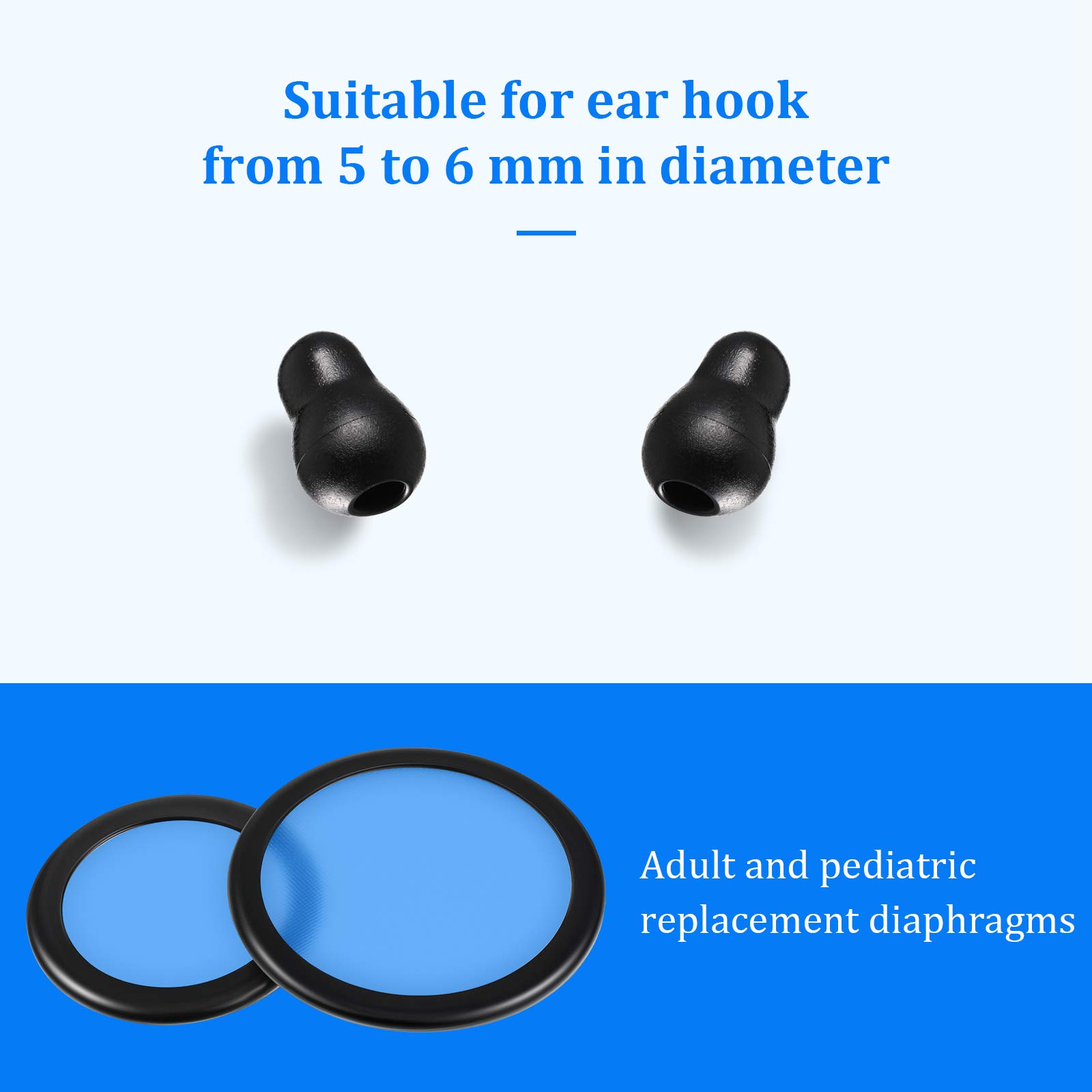 2 Sets Stethoscope Replacement Parts Adult and Pediatric Replacement