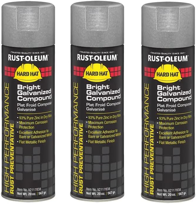 V2117838 V2100 System Galvanizing Compound Spray – Gloss Bright Galvanizing Compound, 20 oz, Solvent-Based, 3-Pack