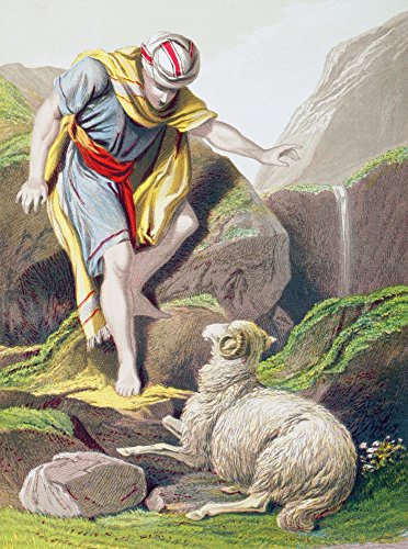 Ken Welsh/Design Pics – The Parable of The Lost Sheep. from The Holy Bible Published by William Collins Sons & Company in 1869. Chromolithograph by J.M. Kronheim & Co. Photo Print (60,96 x 86,36 cm)