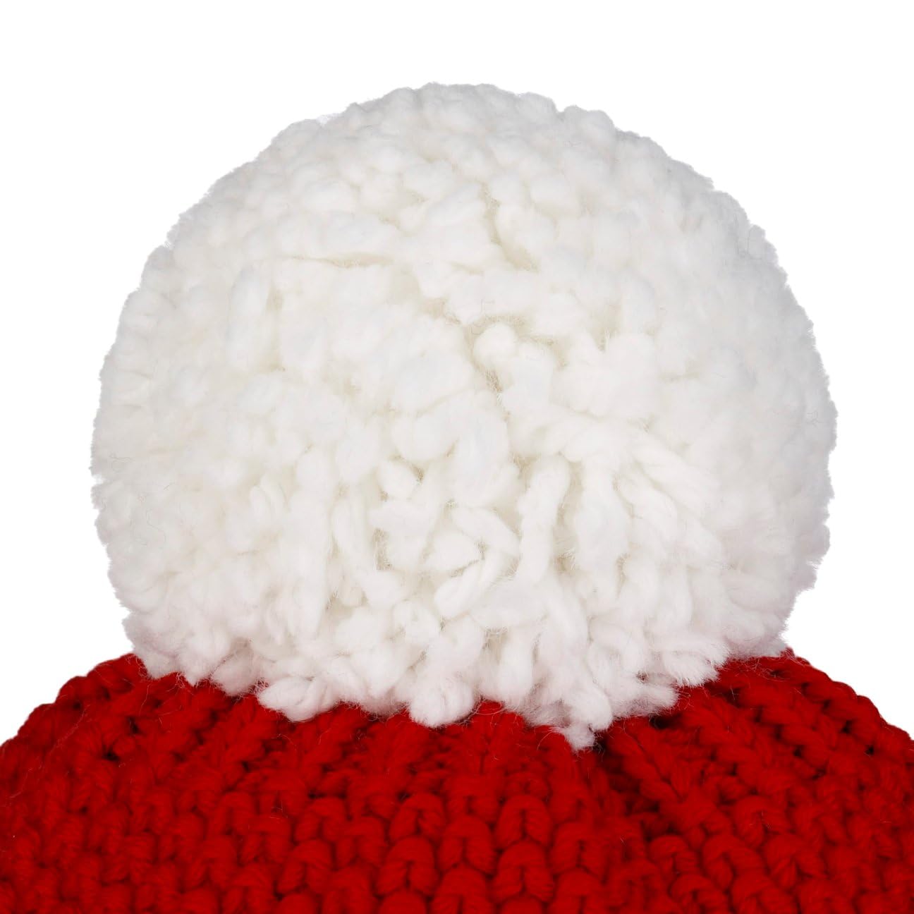 Eisbär Bonnet Beanie Star Skipool Kids Bonnet pour Enfant Bonnet à Pompon (Taille Unique - Rouge)
