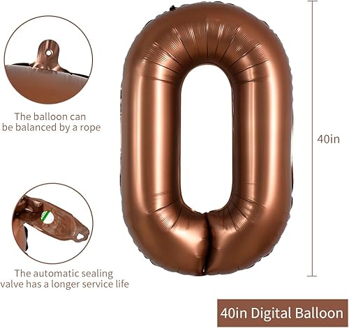Miniatura 146 de TONIFUL Globos arcoíris de 40 pulgadas con números grandes del 0 al 9, globos digitales número 4 para helio, globos de aluminio Mylar con números