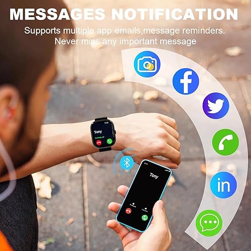 Miniatura 5 de Reloj inteligente (respuestahacer llamadas), relojes inteligentes de 2.01 pulgadas para mujer, más de 110 modos deportivos, reloj de fitness con