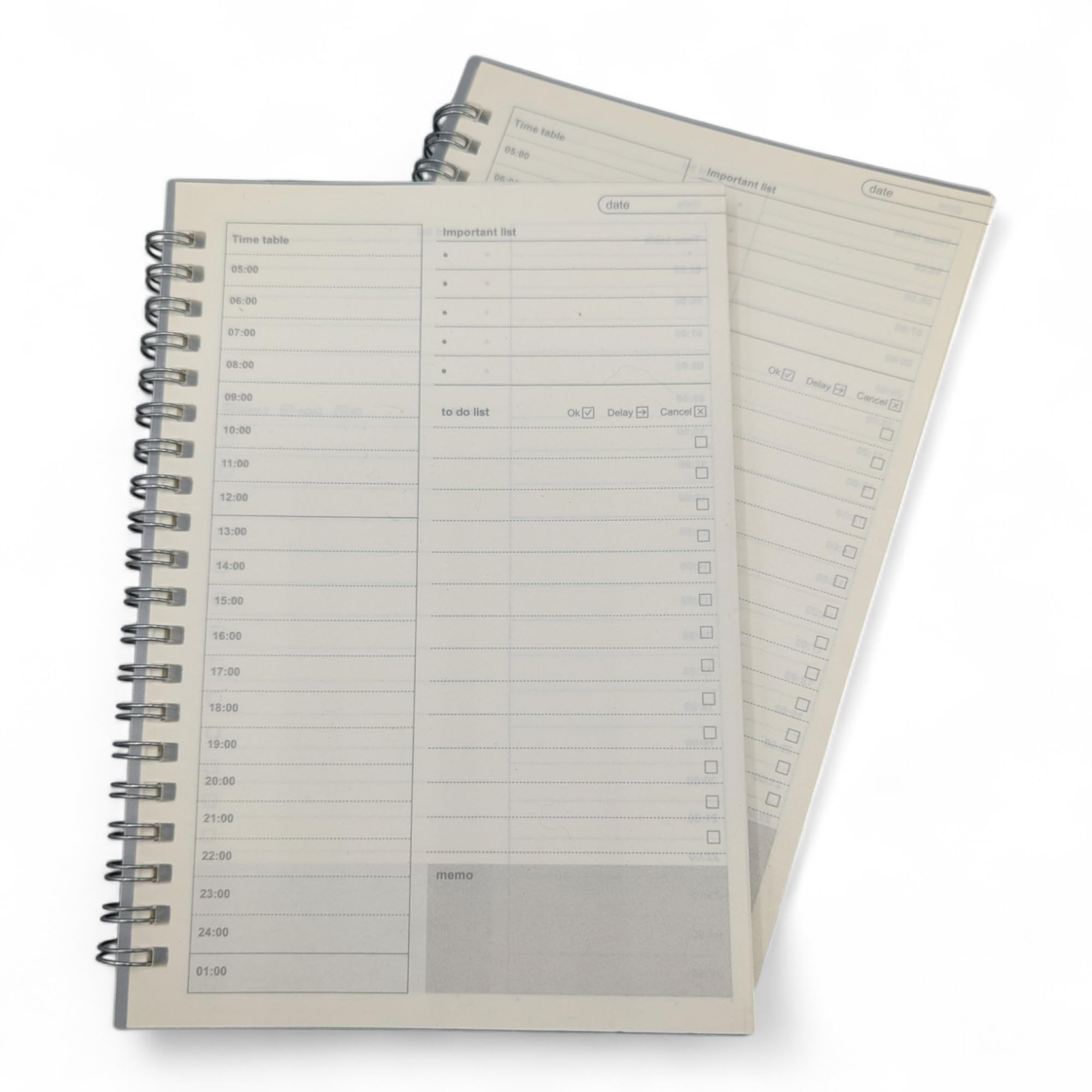 PVT International 2 Pack To do List Planner Notebook, 240 Pages A5 Lined Notebooks