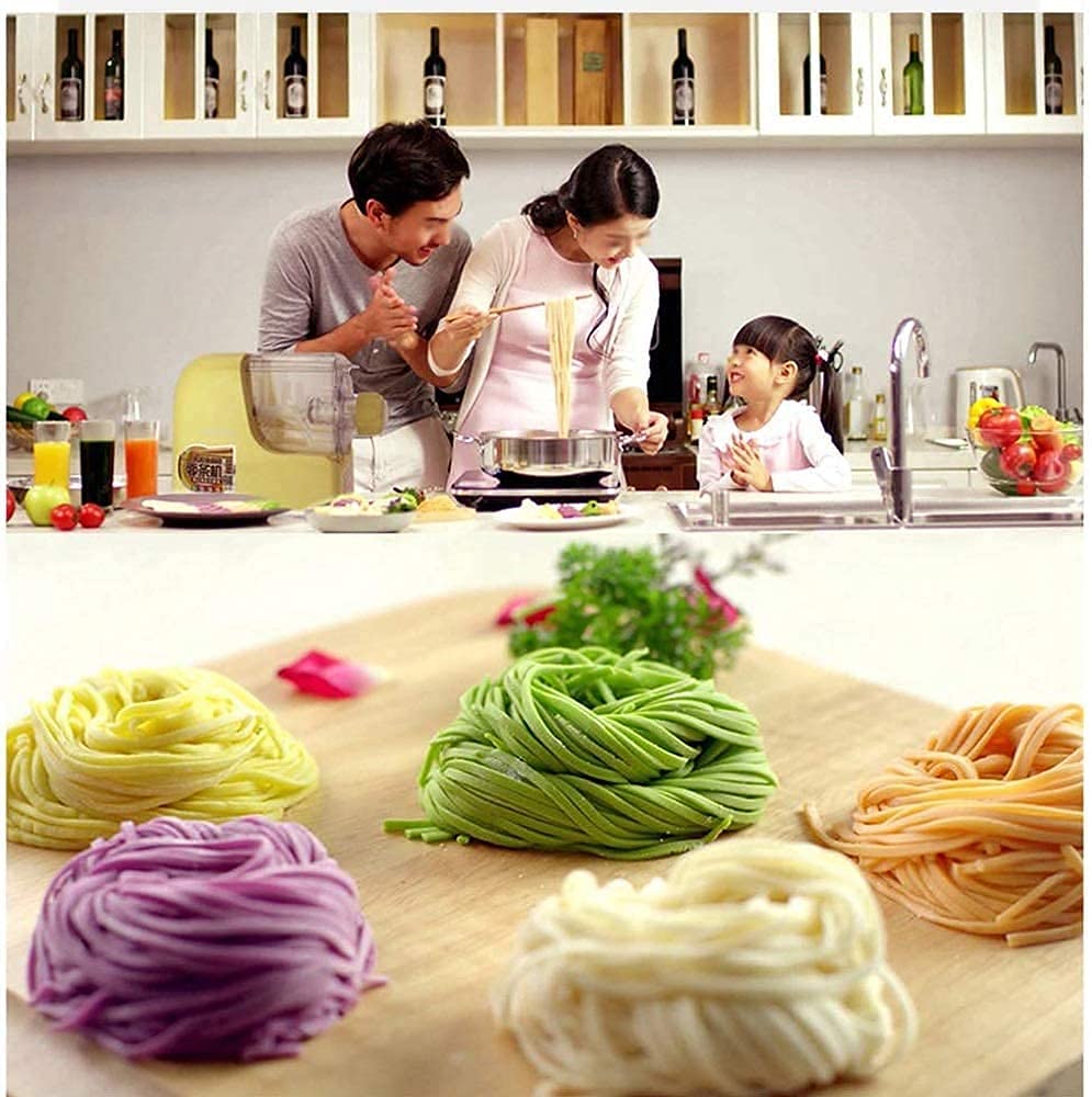 Máquina para hacer pasta Máquina para hacer pasta Juego de accesorios para rodillo y cortador de pasta Paquete plateado Prensa de fideos inteligente para el hogar Amasado a mano de imitación
