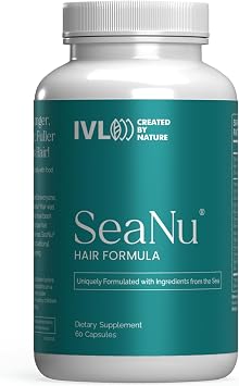 IVL - SeaNu Hair Vitamins Supplements - Hair Strength, Strand Thickness, Hair Growth - with Biotin, Vitamin B3, Zinc, Saw Palmetto Berry Extract, Green Lipped Mussel - Vitamin Hair Growth 1 Pack