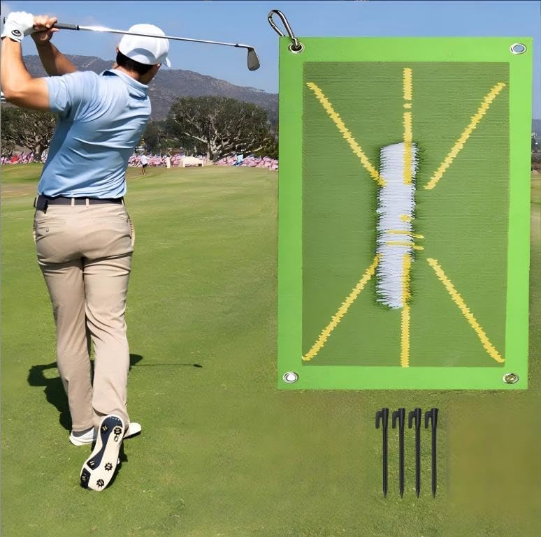 Golf Hitting Mat Practice Pad for Indoor Outdoor Training Golf Swing Practice Golf Training Aid for Home Backyard