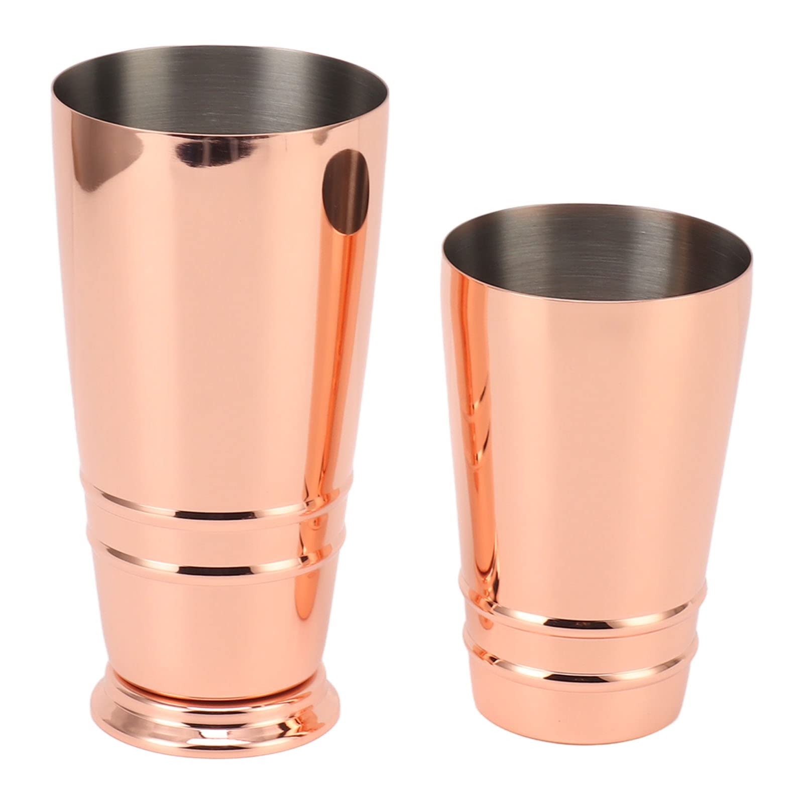 Cocktail Shaker Set,2 Piece Boston Shaker Set 304 Stainless Steel with Bottom Martini Shaker for Bartending and Home Bar(pink)