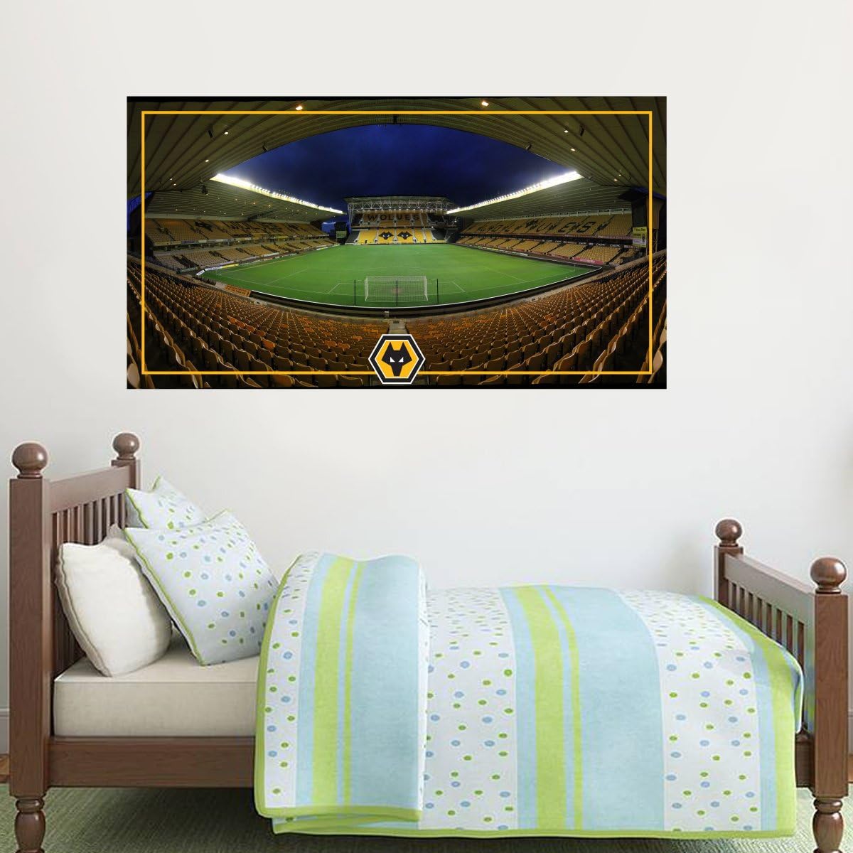 Beautiful Game Wolverhampton Wanderers Football Club Molineux Stadium Wall Art Sticker Mural (120cm x 60cm)