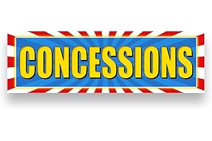 CONCESSION Vinyl Banner; Perfect Concession Stands Supplies
