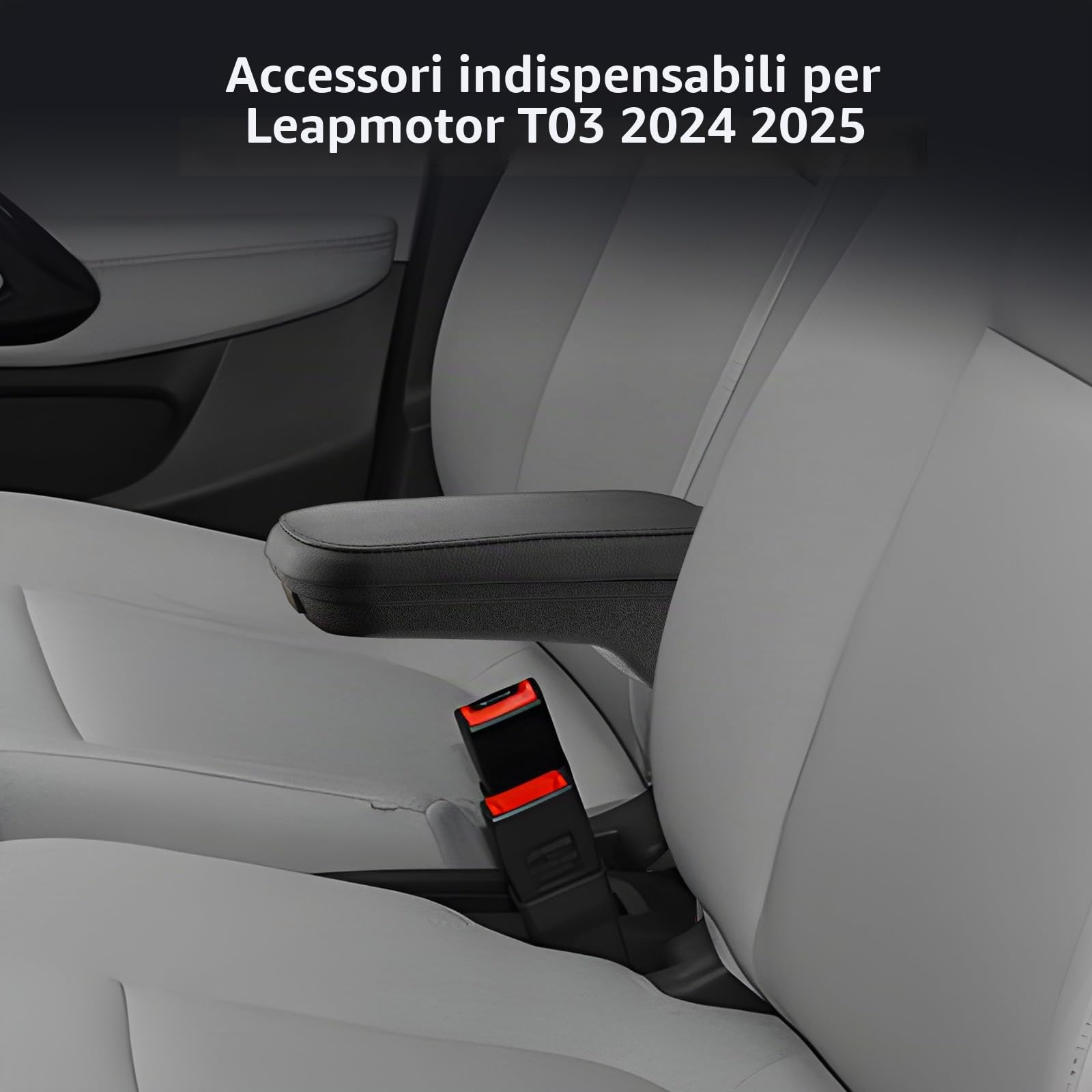LUWU Compatibile con Leapmotor T03 2024 2025 2026 Braccioli auto T03 Console centrale scatola portaoggetti con grande vano portaoggetti e portabevande Leap Motor T03 accessori