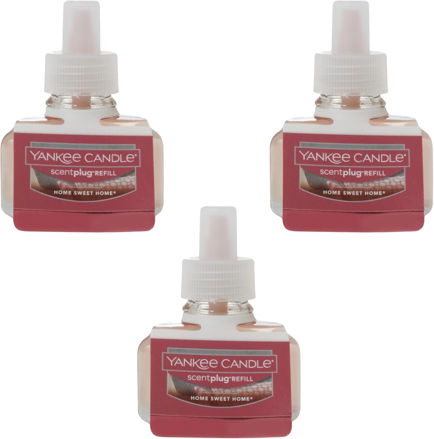 Yankee Candle ScentPlug Refill for Plug in Air Fresheners, Scented Oil Refills, Long Lasting Home Fragrance, Home Sweet Home (Pack of 3)