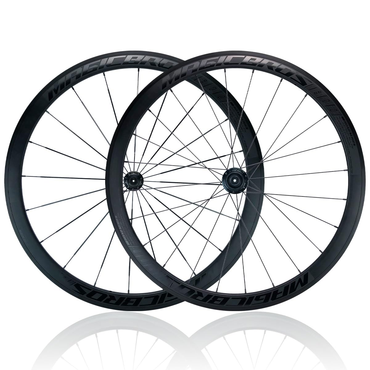Ruote da Bici da Corsa 700C, Profilo del Cerchio 40/50 mm, Cerchi in Lega di Alluminio a Doppia Parete, sgancio rapido, interasse mozzo Anteriore 100 mm/interasse mozzo posterior