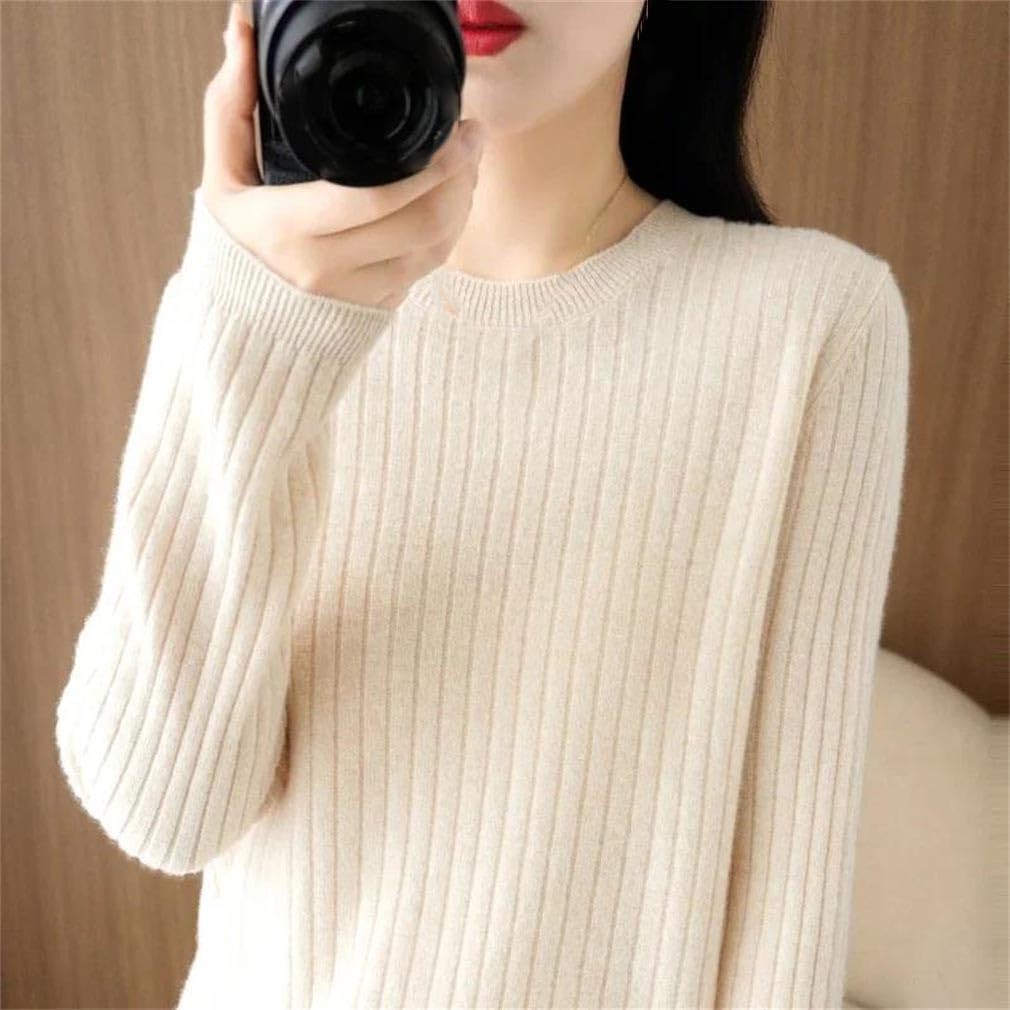 Women Sweaters Long Sleeve Pullovers O-Neck Warm Pullover Bottoming Shirts Loose Jumper