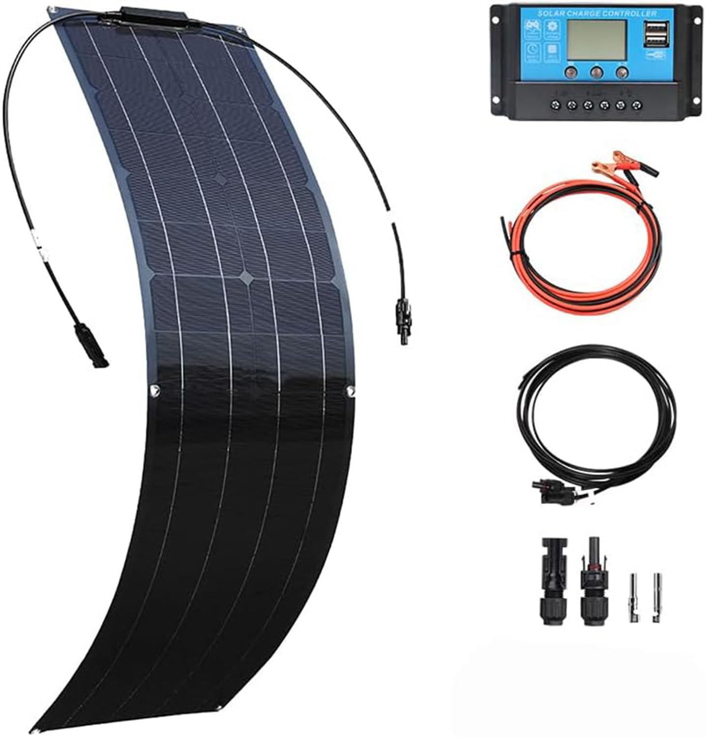 200w/400w/800w Lekki Przenośny Panel ładowarki Słonecznej, Elastyczny Monokrystaliczny Panel Słoneczny, Zestaw Paneli Słonecznych, Wysoka Wydajność, Ultralekki, Przenośny 200W