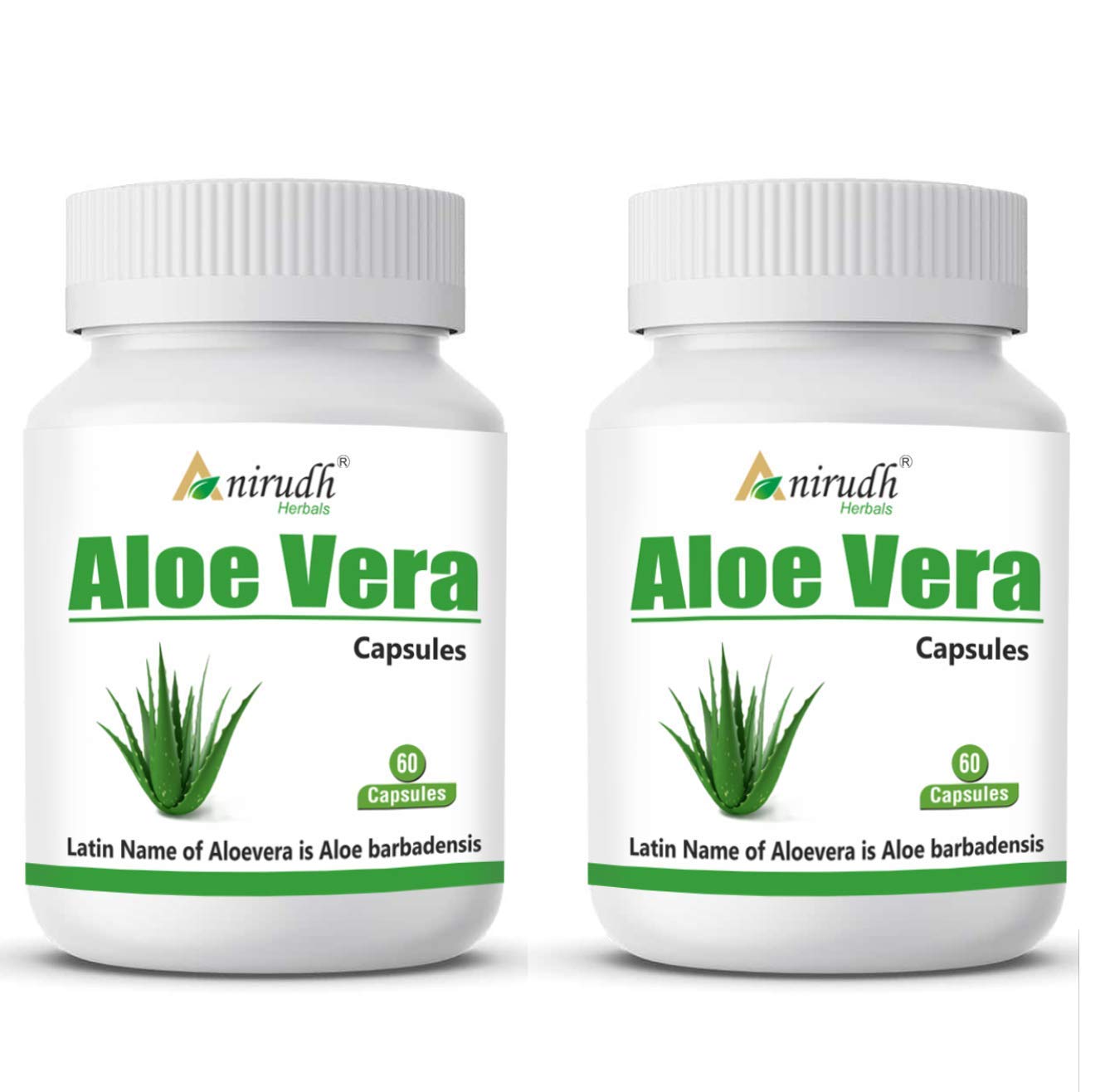 Anirudh HerbalsAloe Vera Extract 500 Mg 60 Caps - Pack of 2