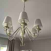 Set 6 Paralume Per Lampadario E14 - Clip-On, Design Tamburo, Colore Crema - Foto 12