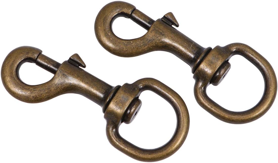 Mipcase 4pcs Pet Collar Spring Hooks Swivel Joints Traction Rope Buckle Essential Accessories for Dogs Cats Bronze