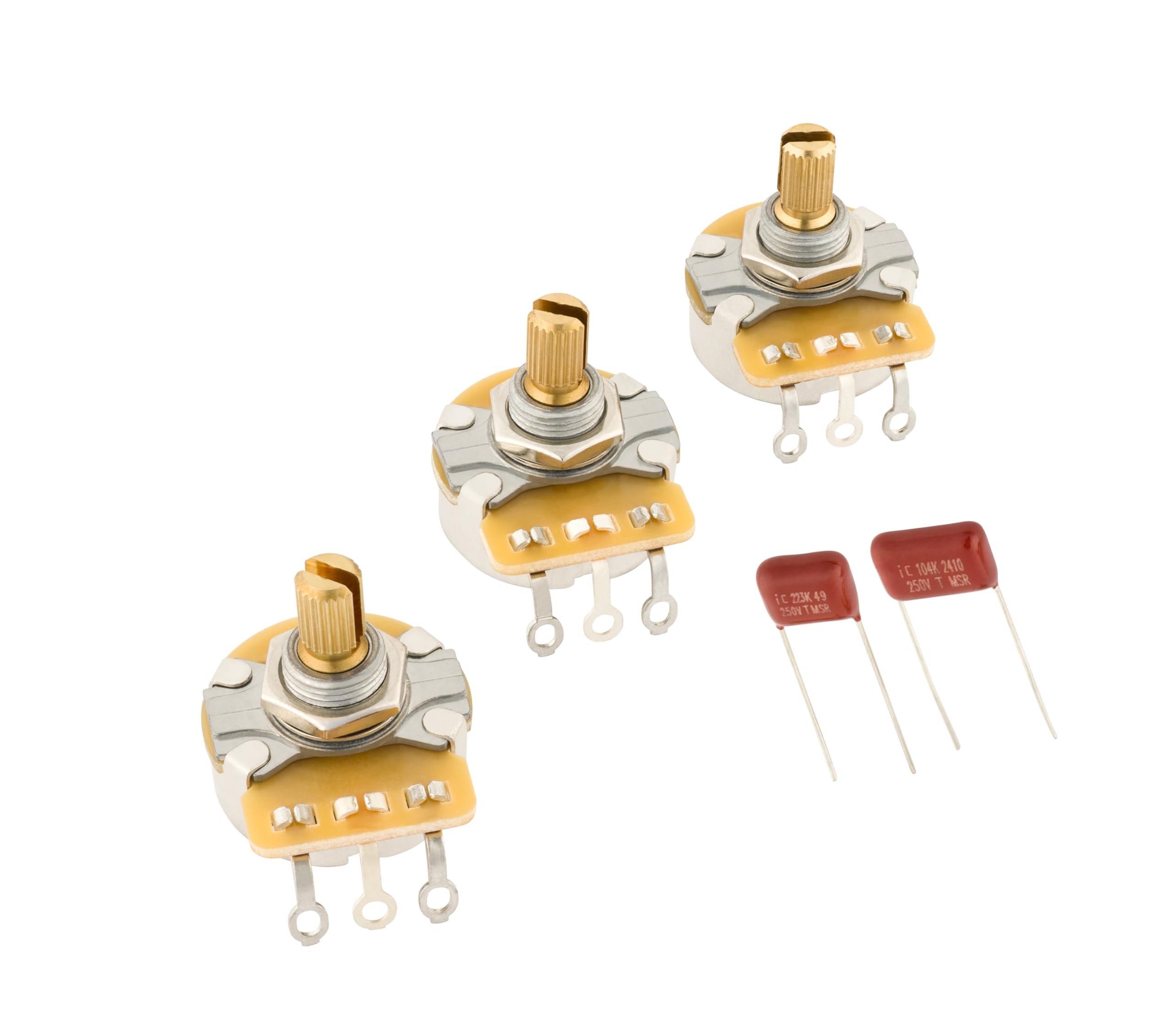 Fender Stratocaster® Split Shaft Potentiometer and Capacitor Kit, 3-Pack