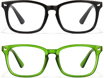 Cyxus 2 Pack Bundle Blue Light Filter Glasses Anti Eyestrain Computer Eyewear Frame for Men Women