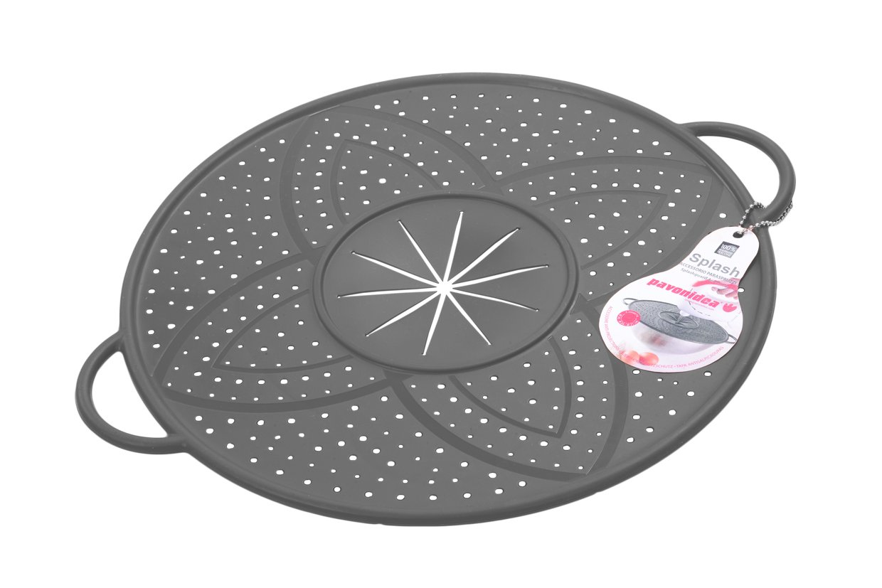 Pavoni Platinum Silicone Splatter Guard, Grey