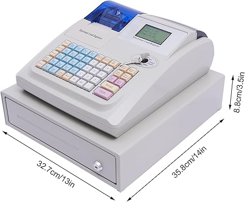 Miniatura 7 de Caja registradora Sistema de gestión de efectivo electrónica con cajón de efectivo, llaves y contraseñas para abrir, 7 métodos de pago