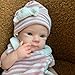 Yokyyi 13 inch Full Silicone Reborn Baby Doll, Realistic Real Eye Open Baby Girl Doll, Newborn Toddler for Ages