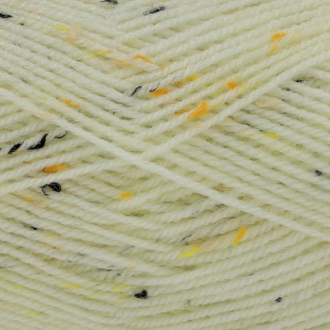 King Cole Big Value Tweed DK Yarn - 100g Ball - Premium Acrylic Wool for Knitting & Crochet - Double Knit(3664 Bumble Bee)