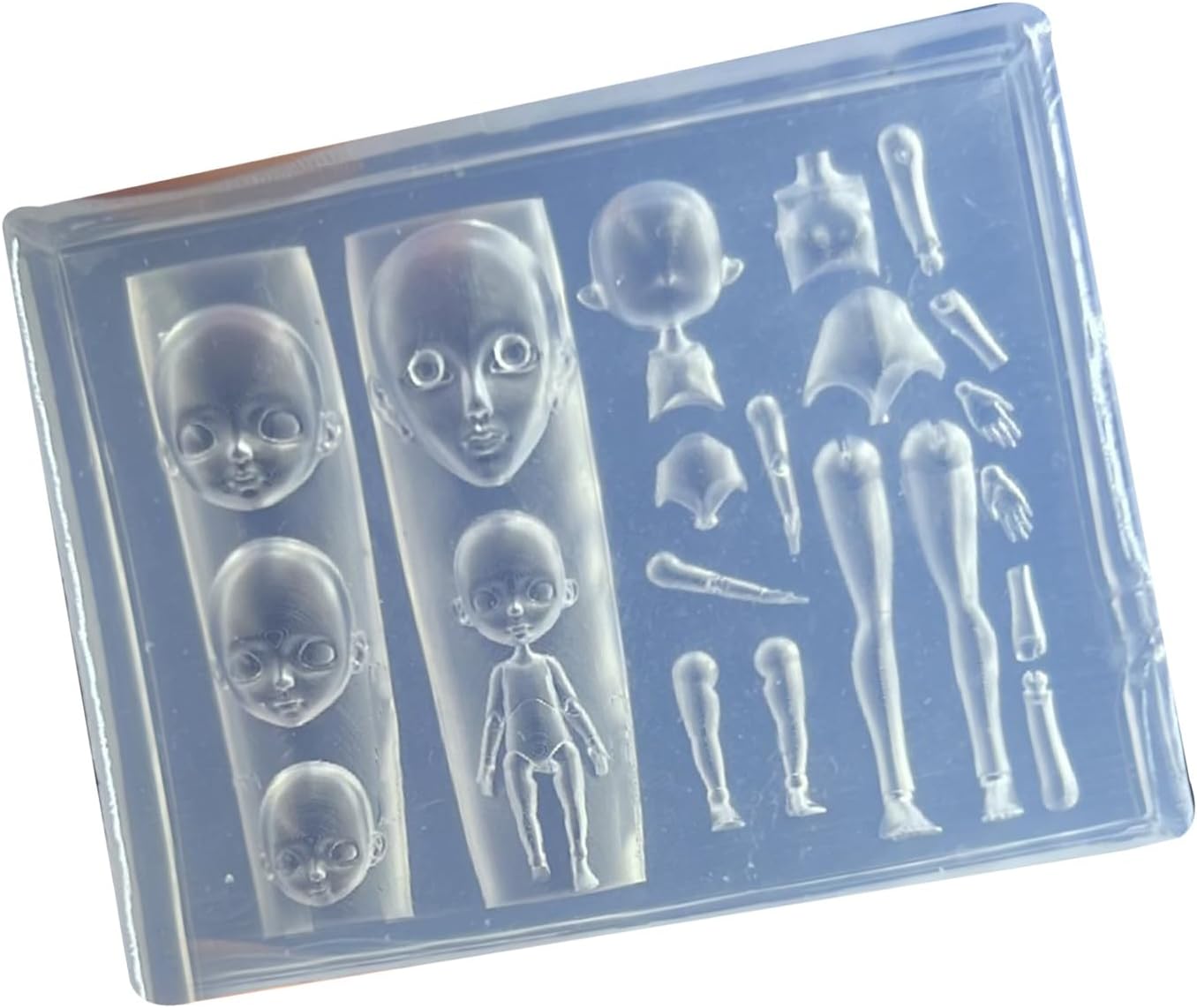 Silicone Nails Art Stamp Mold Dolls Face Shaped Manicure Mold for Professional Manicurists and Enthusiasts Jewelry Tool Nails Art Accessories