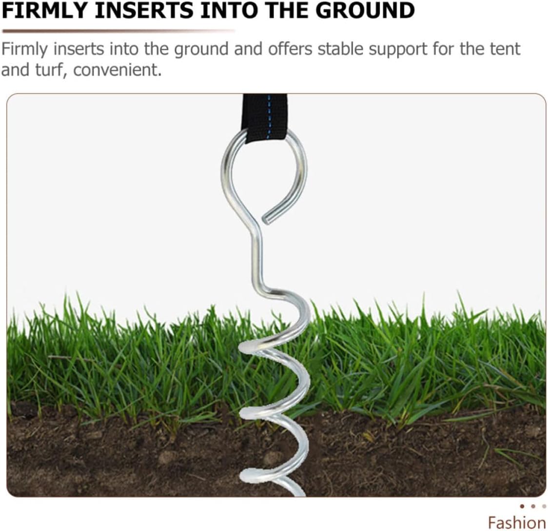 Heavy Duty Dog Tie Out Stake with Spiral Shape Iron Construction and Stable Support for Outdoor Dog Training and Camping Tent Use