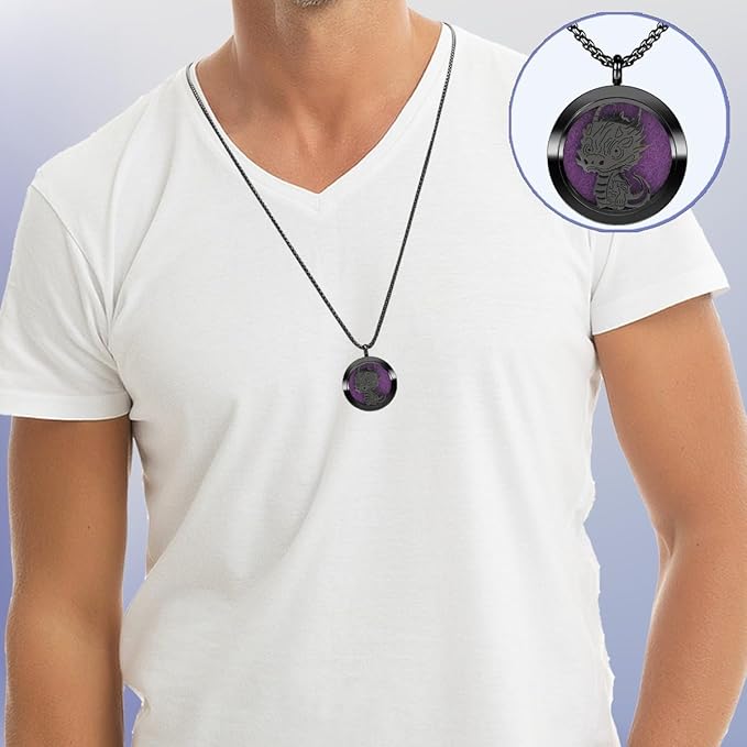 Collar Difusor de Aromaterapia - Dinosaurio, Acero Inoxidable miniatura 6