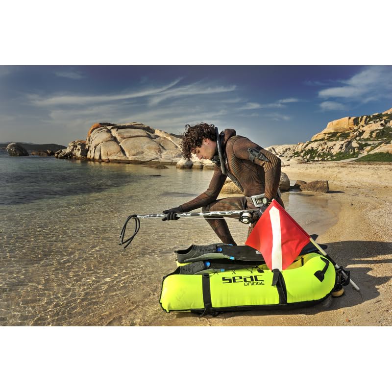 SEAC Alga, Giacca con Cappuccio da 3 mm e 5 mm per la Pesca Subacquea | Muta Umida in Due Pezzi in Neoprene Mimetico Spaccato Stretch