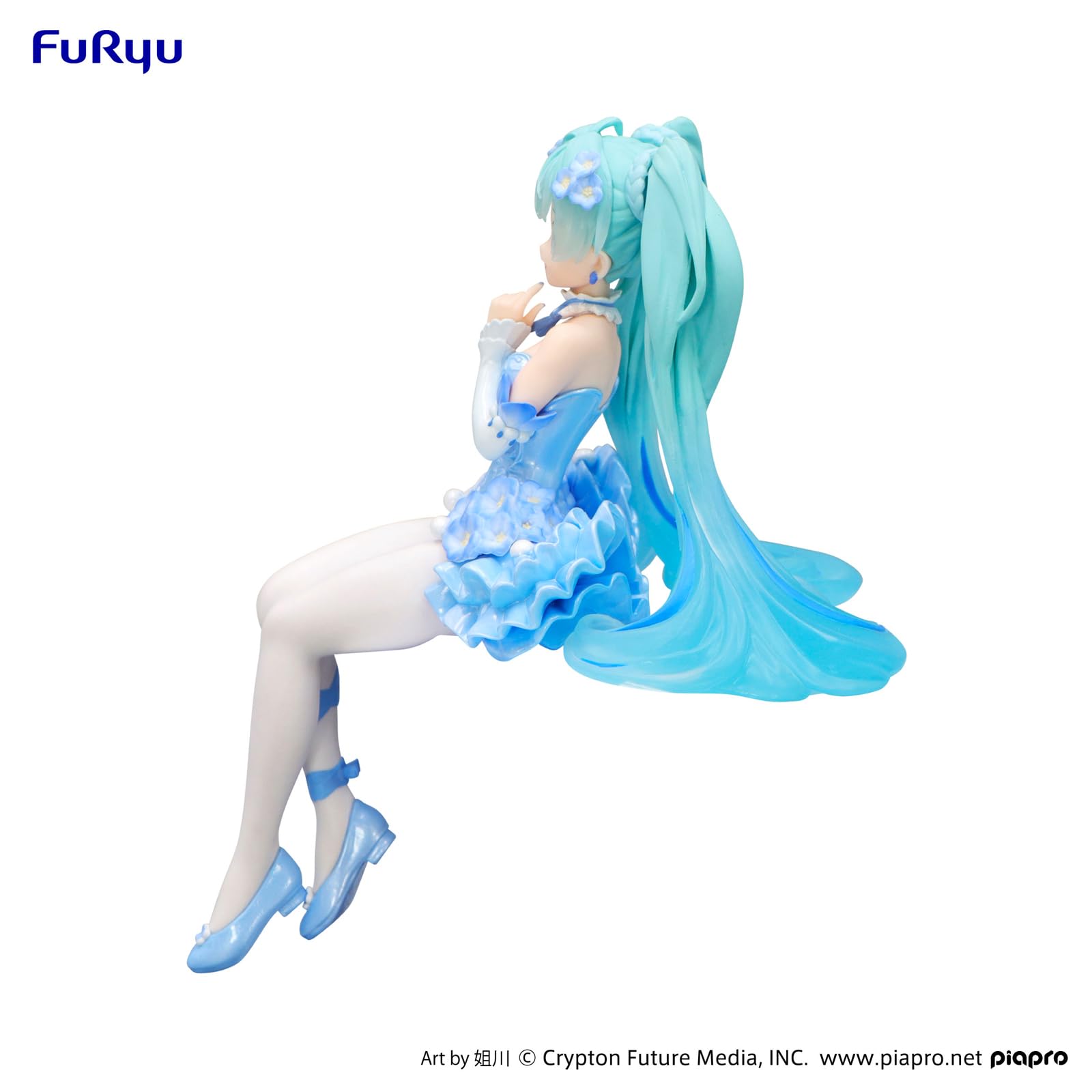 Furyu Hatsune Miku Flower Fairy Nemophila Pail Blue Colour View Fig. 15 cm Hatsune Miku Noodle Stopper, Azul - Image 3