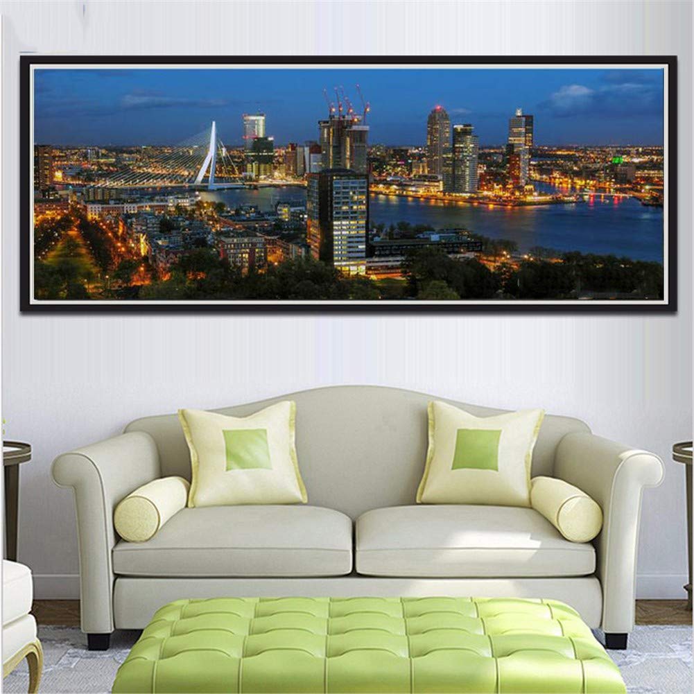 Peinture diamant 5D paysage urbain 40x120cm le cadeau idéal en diamond arts