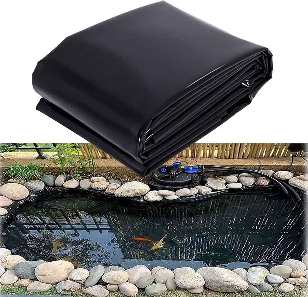 Liner bassin extérieur anti-vieillissement réutilisable en bache noire HDPE de 5x12m