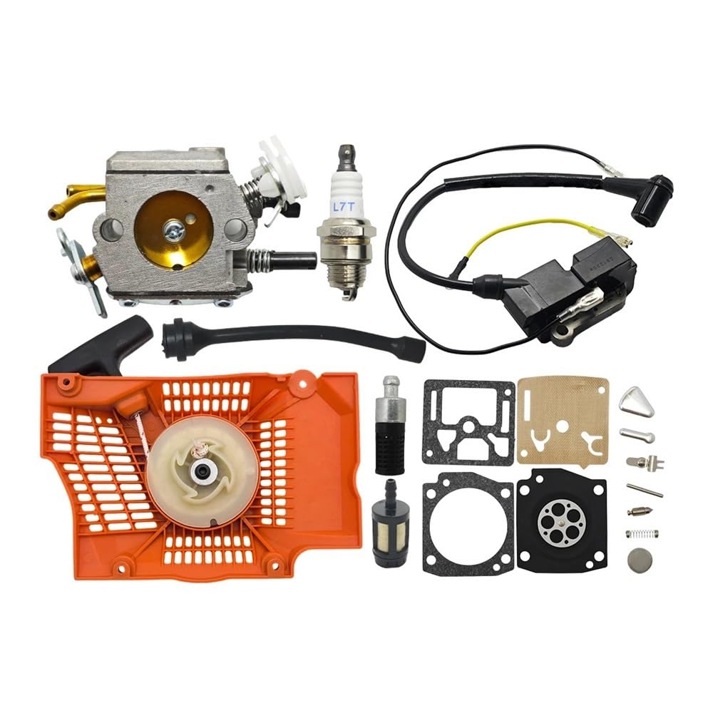 Ensemble de bobine d'allumage de démarreur de carburateur, for Husqva 362 365 371 372 372XP, Kit de réparation de carburateur de tronçonneuse