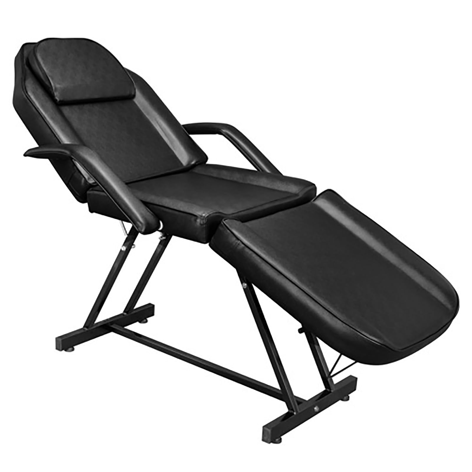 Alightup Table de Massage Pliante Professionnelle Legere Aluminium Housse Table Massage Lit Cosmétique Massage 3 Sections Portable Ergonomique Noir