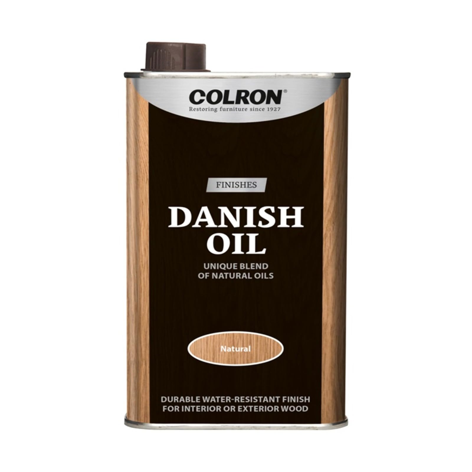 Colron Danish Oil Natural Finish, Durable, Water-Resistant, Long-Lasting Finish, DIY Enthusiasts, Perfect for Furniture, Doors, Cabinets, Worktops, Indoor and Outdoor Use, 500ml