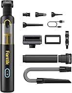 Fanttik Slim V8 APEX Car Vacuum, 4-in-1 Portable Mini Cordless Vacuum with 19000pa Suction Power, Type-C Charge, 2 Suction Modes, Handheld Vacuum for Small Jobs, Car, Office Desk, Keyboards (Black)