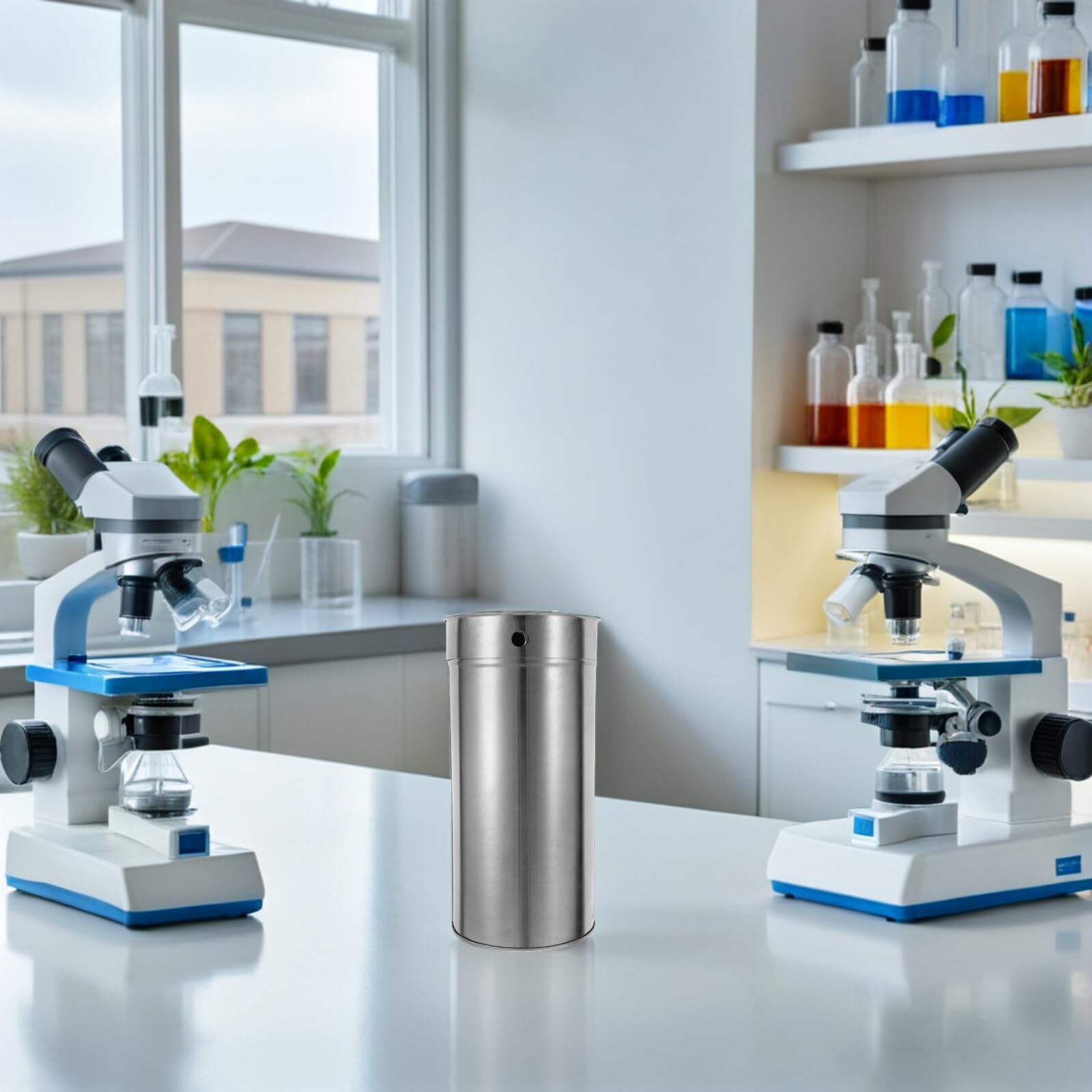 Cabilock Tube de en Acier Inoxydable Ø100 MM avec Couvercle Boîte de Rangement pour Pipettes et Instruments de Laboratoire Résistant et Facile à Nettoyer Usage Polyvalent en Laboratoire