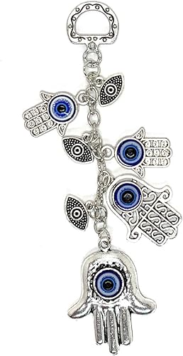 Miniatura 10 de LUCKBOOSTIUM Door Charm Evil Eye Keychain for Protection - Evil Eye Car Hanging Ornament and Rear View Mirror Accessories Azul, azul